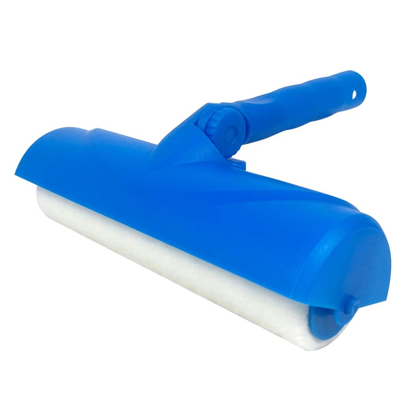 Nichiyo 10 Inch Ceiling Paint Roller with Shield Roller and Shield with Adjustable Head Ceiling Paint Rollers No Drip Roller Without Splatter Paint Brush for Painting Ceilings Wall EL01152