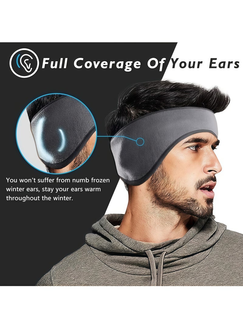 3PCS Ear Warmer Headband Muffs for Women Men Winter Fleece Thermal Cold Weather Windproof Covers Soft Full Cover Band Fitness Running Cycling - Image 2