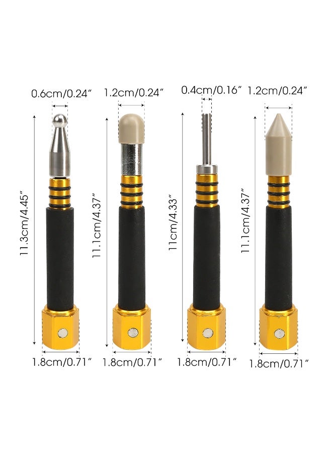 SANMUGEED 4 PCS PDR Tap Down Tool, Pen Shape VIP Knockdown Remover, Portable Removable Tool Set Pieces for Car Body Anti Dent Removal Traceless Automobile Paintless Auto DIY Repair - Image 2
