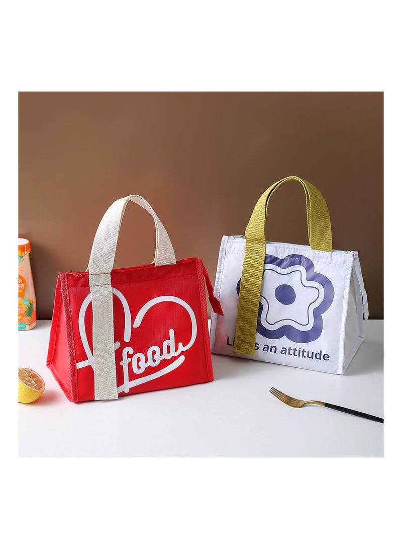 New simple color high-value thermal insulation lunch box bag wholesale student lunch box bag large tote bag - Image 4