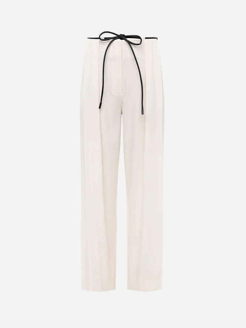 Lichi Palazzo trousers in viscose with a slim belt