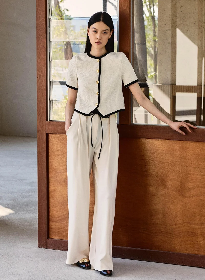 Lichi  Palazzo trousers in viscose with a slim belt for Women | Best Price UAE
