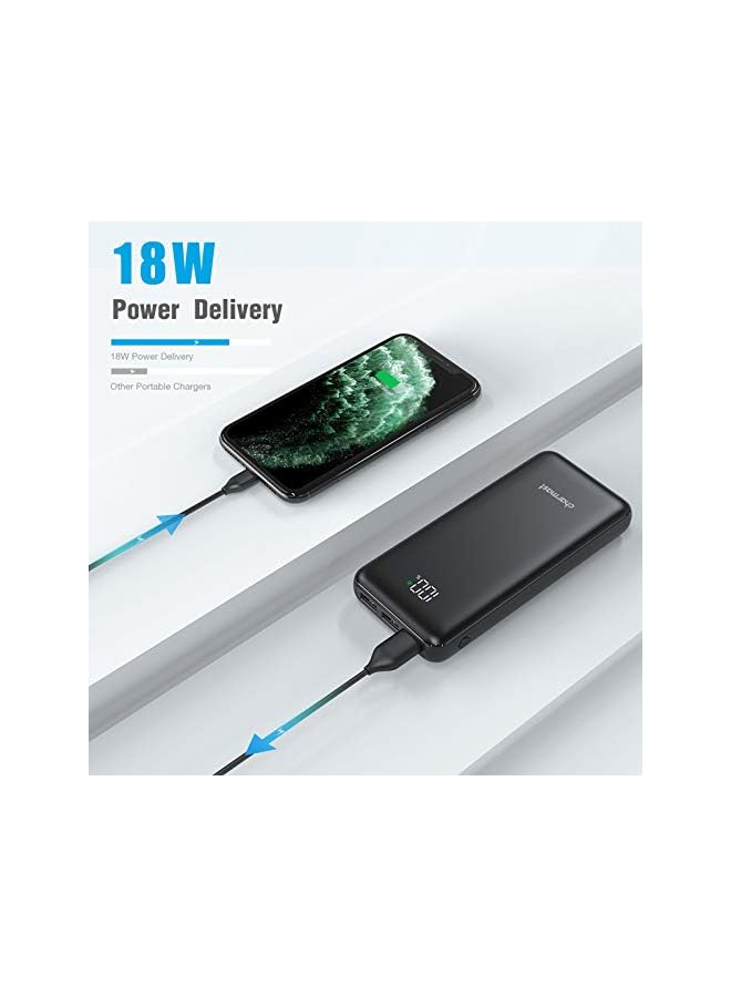 Power Bank Pd 23800Mah Usb C 18W Power Delivery Portable Charger Led Display Battery Pack With 2 Input And 4 Output Compatible With Cell Phone Tablets
