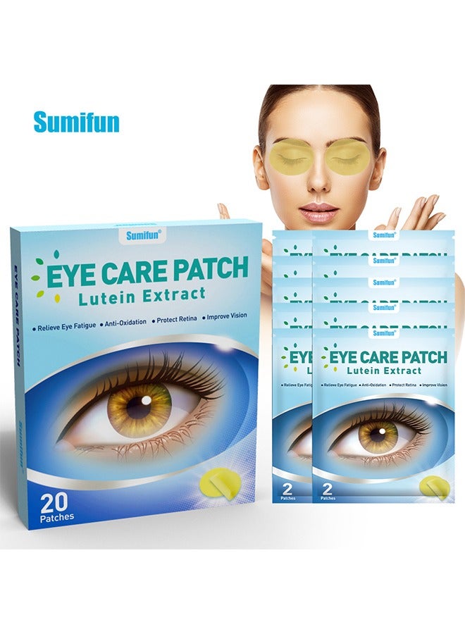 Sumifun Eye Care Patch - Blueberry Lutein Eye Patches, Relieves Discomfort Dry Eyes, Astringent Eye Fatigue, Blurred Vision,20Patches - Image 1