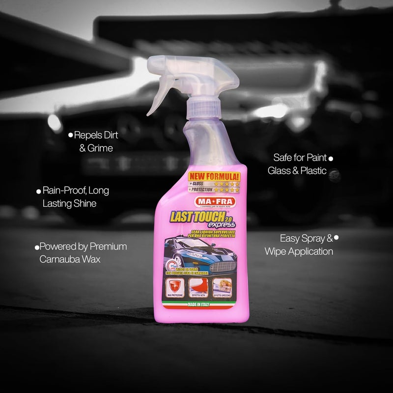 MA-FRA Last Touch 2.0 Express Liquid Wax Polish – Instant Clean,Shine & Protection for Cars and Bikes | Easy-to-Use Waterless Car Wash, Gloss & Max Protection, Silk & Mirror Effect - Image 3