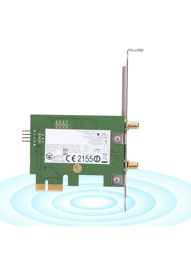 Wireless Wifi Network Adapter Card Mini PCI-EX1 to PCI-E Desktop Adapter with 2 Antennas
