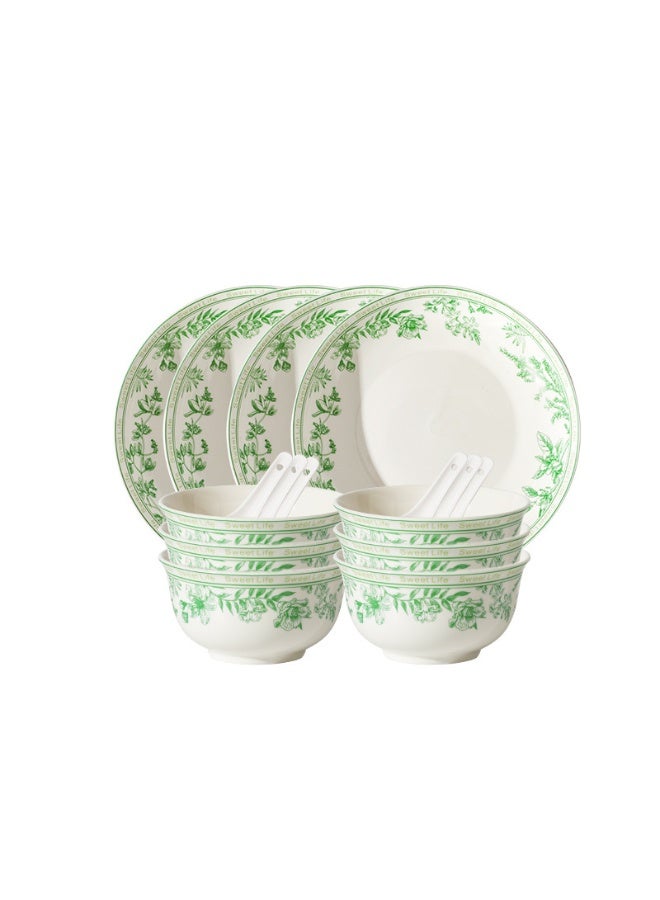 آي كي طقم أدوات مائدة سيراميك بطراز الريف الفرنسي – 16 قطعة – حرق بدرجة حرارة عالية – علبة هدايا لـ 6 أشخاص - Image 2