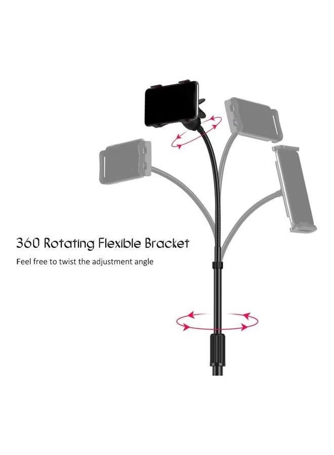 Adjustable 360° Tripod Mobile Tablet Stand Universal Holder For Phone And Tablet 3.5-12.5 Inch Black - Image 2