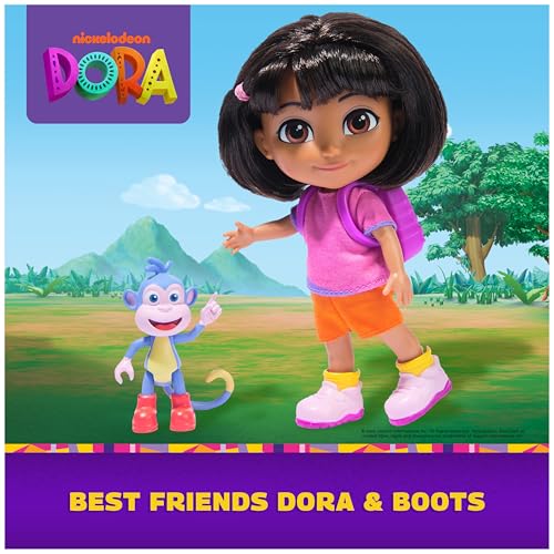 Dora, Best Friends Dora & Boots Set, 6-inch Doll with Clothes, Backpack & Boots Toy Figure, Kids Toys for Girls & Boys Ages 3 and Up - Image 2