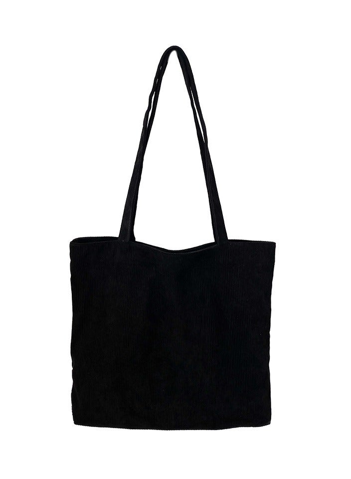 Large Capacity Corduroy Tote Shopping Bag For Woman - Image 1