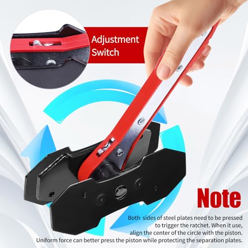 BCJCLTS Brake Tools, Brake Caliper Compression Tool, Brake Caliper Tool, Caliper Piston Compressor Tool with 2 Heavy-Duty Caliper Hooks, Car Disc Brake Repair (Large Size red) - Image 4
