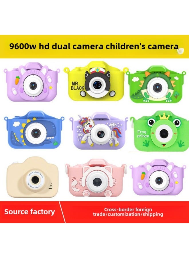The Children's Camera Can Take Pictures Of Small SLR Polarizer High-definition Digital Camera Mini Toys  Gifts-Color: 9600W HD Dual Camera 32G Card Reader  - Image 2