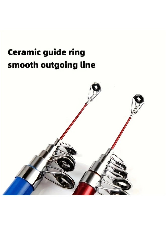 جمورو مجموعة صنارة صيد كاملة مع صنارة صيد تلسكوبية وبكرة دوارة وطعوم وخطافات ومجموعة صنارة سفر - Image 2