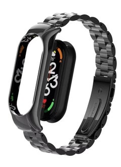Generic strap Compatible with  Xiaomi Mi Band 5/6, Stainless Steel Watch Band Metal Replacement Bracelet Wristband  for Xiaomi Mi Smart Xiaomi Mi Band 5/6 black  - Image 5