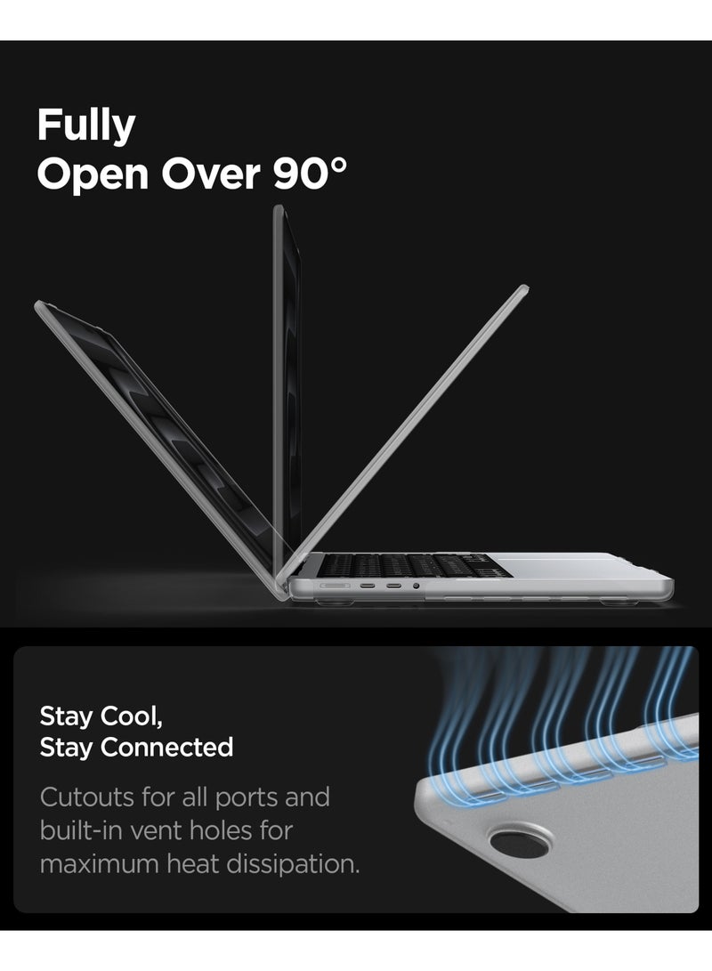 Spigen Air Skin for MacBook Pro 14 inch Case M5/M4/M3/M2/M1 Pro Max 2026/2025-2021 Ultra Slim Thin Cover Translucent Matte Protective Shell - Frost Clear - Image 2