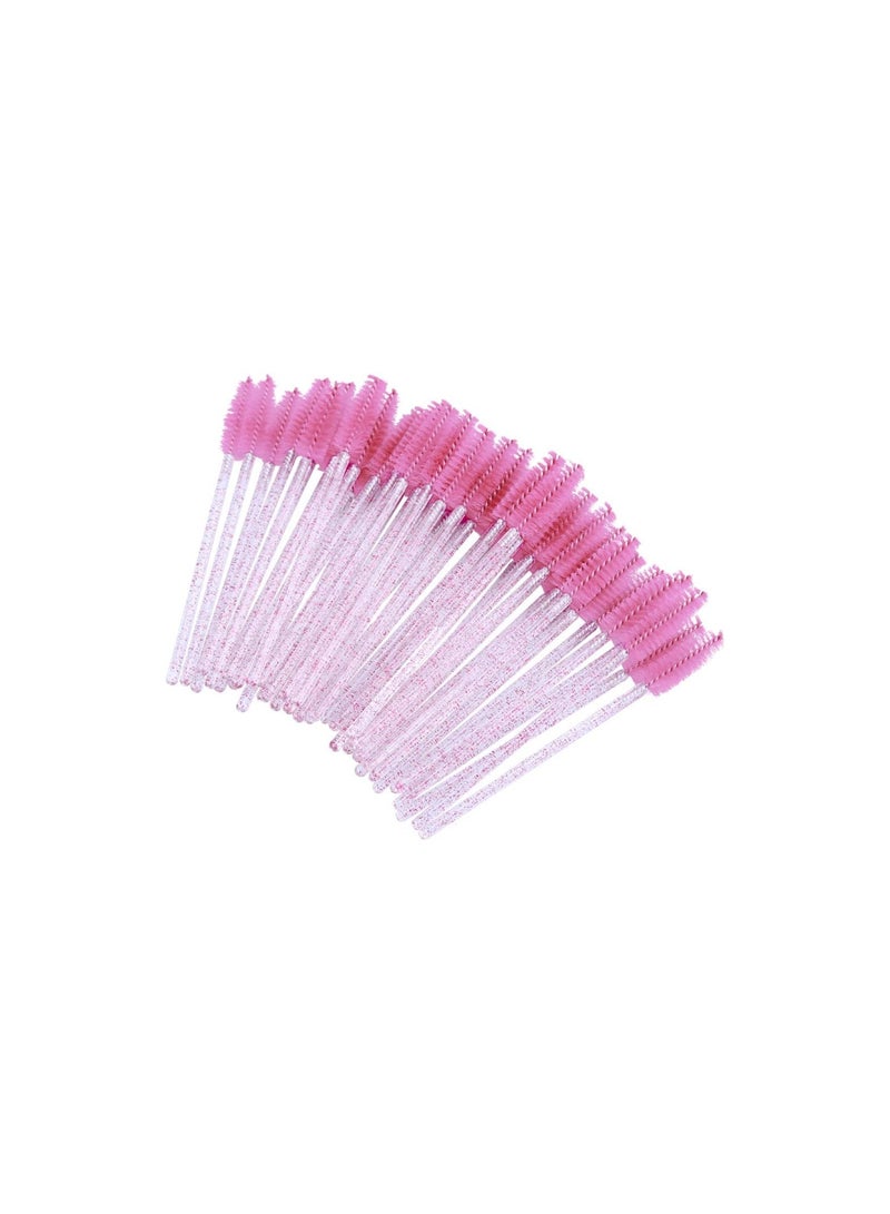 Mn 50 Piece Disposable Eyelash Eyebrow Spoolie Brush for Makeup Eyelash Extensions - Image 1