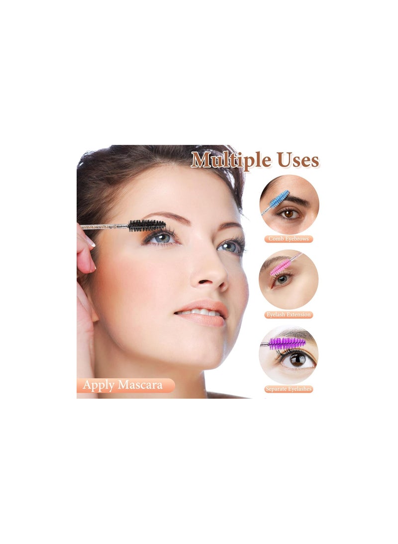 Mn 50 Piece Disposable Eyelash Eyebrow Spoolie Brush for Makeup Eyelash Extensions - Image 3
