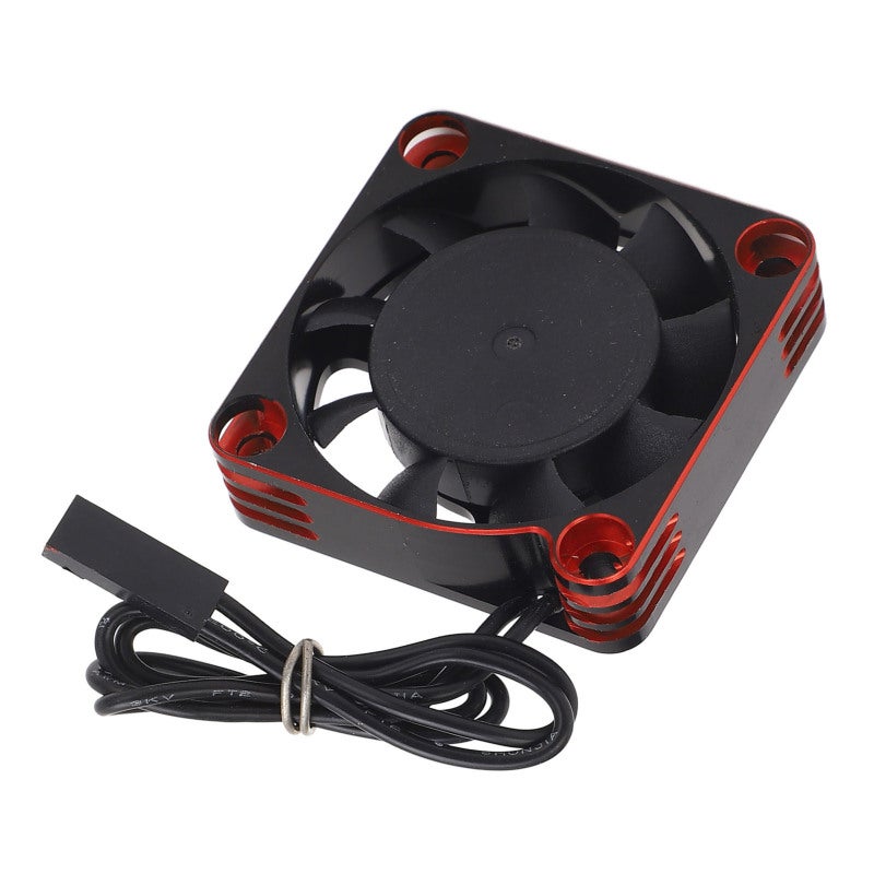 RC Car Cooling Fan: Red Aluminum Alloy & Hard Plastic - Extend Motor Life Maximize Power Output for RC Hobbyists & RC Vehicle Performance Upgrade - Image 3