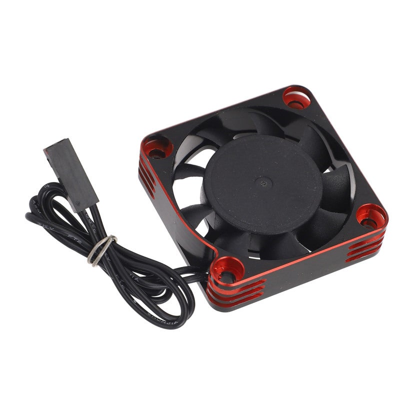 RC Car Cooling Fan: Red Aluminum Alloy & Hard Plastic - Extend Motor Life Maximize Power Output for RC Hobbyists & RC Vehicle Performance Upgrade - Image 2