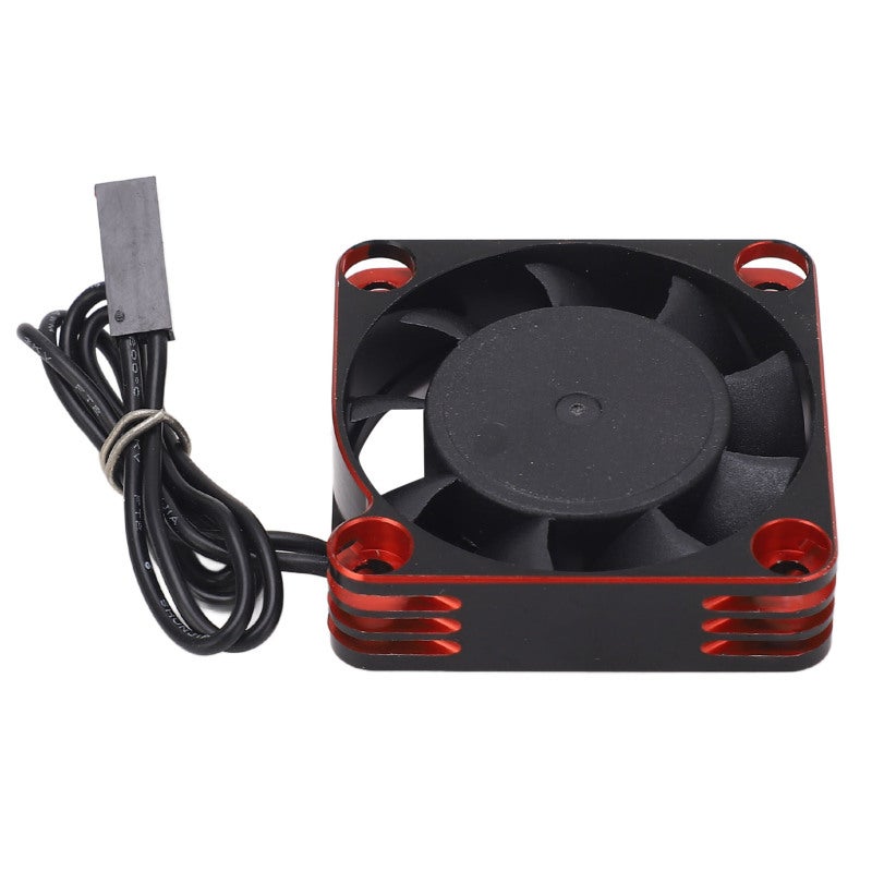 RC Car Cooling Fan: Red Aluminum Alloy & Hard Plastic - Extend Motor Life Maximize Power Output for RC Hobbyists & RC Vehicle Performance Upgrade - Image 1