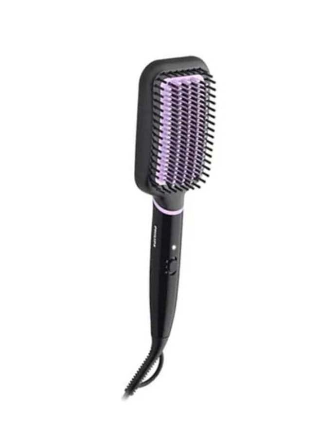 Philips Heated Straightening Brush BHH880, 2 Years Warranty Black/Violet - Image 1