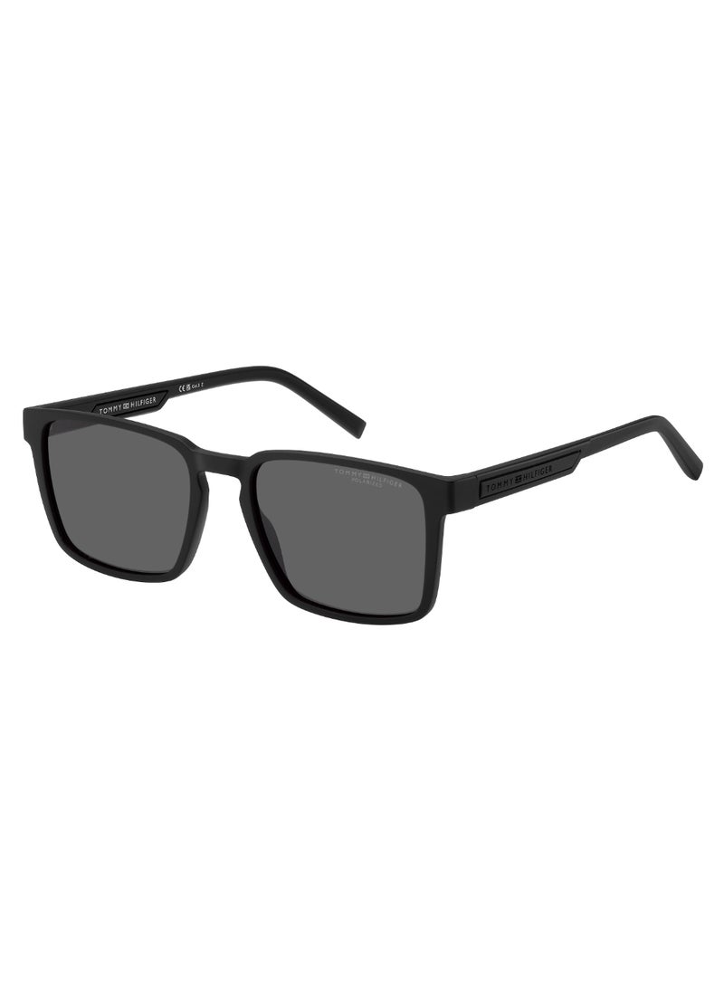 TOMMY HILFIGER - Men's UV Protection Sunglasses Th 2088/S Black 43.8 - Lens Size: 55 Mm - Image 1
