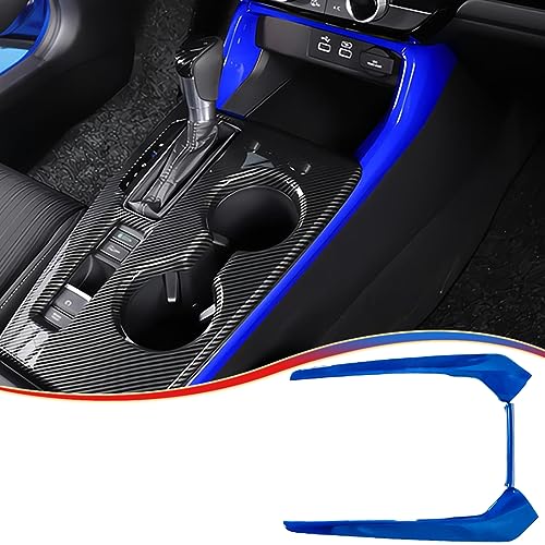MUXEE 11th Gen Civic 3PCS Gear Shift Panel Cover Side Trim for Honda Civic 2022 2023 2024 2025 2026 ABS Blue Center Console Frame Side Trim Sport Interior Accessories - Image 1
