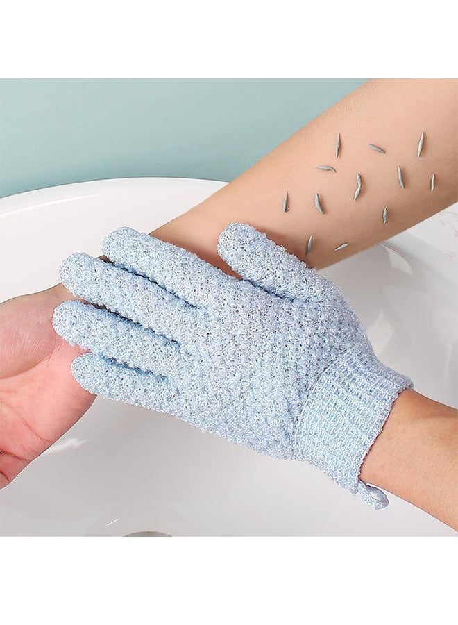 1 Pair Bath Gloves for Shower  Exfoliating Wash Gloves for Body and Face, Dead Skin Remover, Double Sided Microfibre Shower Body Gloves for Adults and Kids - Image 5