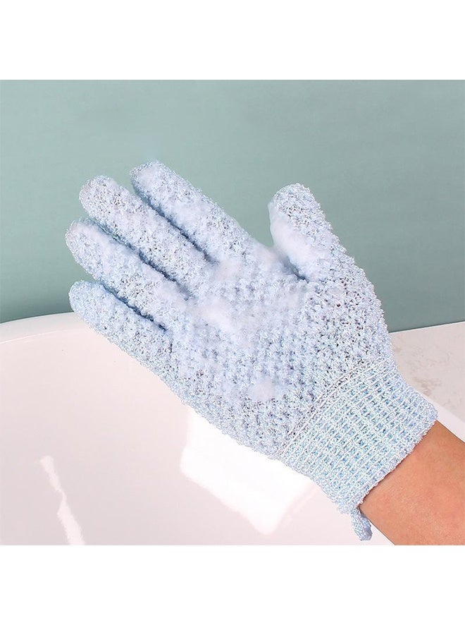 1 Pair Bath Gloves for Shower  Exfoliating Wash Gloves for Body and Face, Dead Skin Remover, Double Sided Microfibre Shower Body Gloves for Adults and Kids - Image 4
