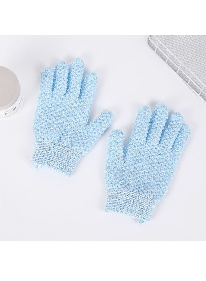 1 Pair Bath Gloves for Shower  Exfoliating Wash Gloves for Body and Face, Dead Skin Remover, Double Sided Microfibre Shower Body Gloves for Adults and Kids - Image 1