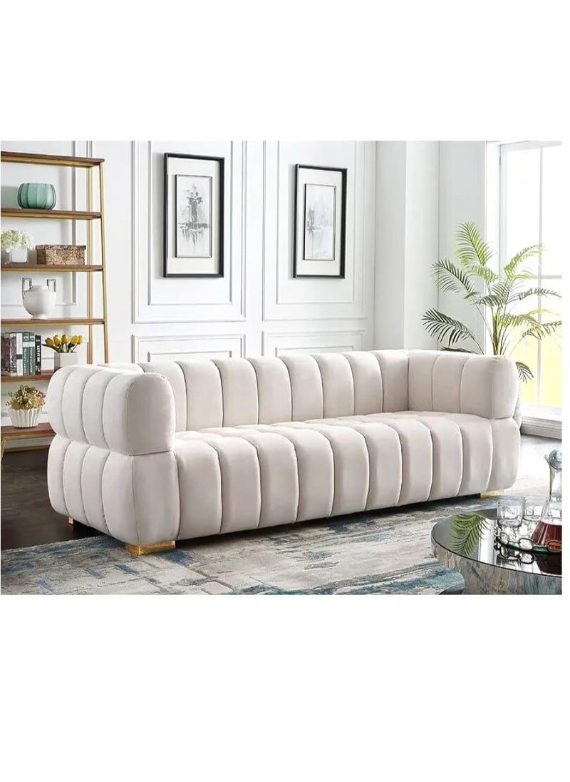 Comfynest - Luxurious Three-Seater Velvet Arm Sofa Ideal for Living Rooms, Guest Rooms, and Hotels - Image 1