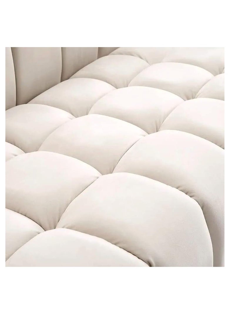 Comfynest - Luxurious Three-Seater Velvet Arm Sofa Ideal for Living Rooms, Guest Rooms, and Hotels - Image 1