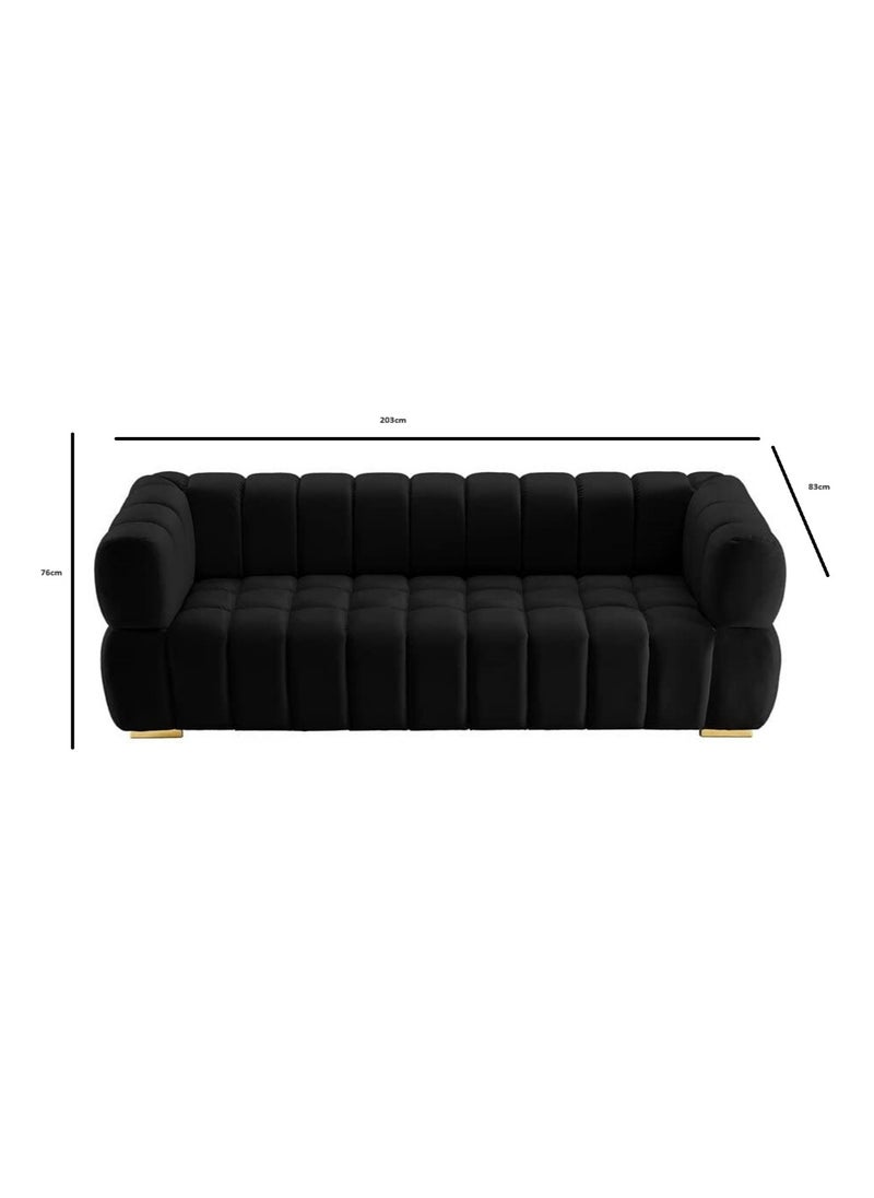 Comfynest - Luxurious Three-Seater Velvet Arm Sofa Ideal for Living Rooms, Guest Rooms, and Hotels - Image 1