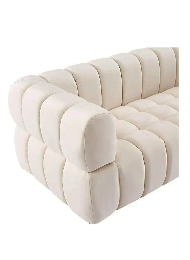 Comfynest - Luxurious Three-Seater Velvet Arm Sofa Ideal for Living Rooms, Guest Rooms, and Hotels - Image 1