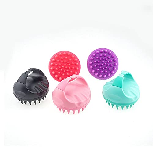 MOBDESK Hair Scalp Manual Massager Shampoo Brush with Soft Silicone Bristles for Anti Dandruff Care - Eco-friendly Silicon Bristles, Scrubber, Exfoliator | Dandruff Removal, Prevents loss - Image 5