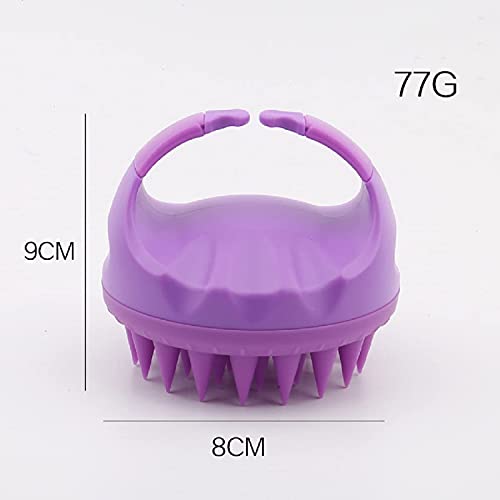 MOBDESK Hair Scalp Manual Massager Shampoo Brush with Soft Silicone Bristles for Anti Dandruff Care - Eco-friendly Silicon Bristles, Scrubber, Exfoliator | Dandruff Removal, Prevents loss - Image 2