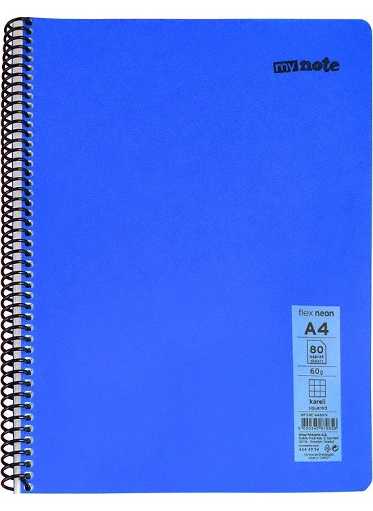 Mynote Flex Neo Notebook PP Cover Spiral A4 40 Yp Striped MFXNE-A440-Ç 30001937 12 Pcs 