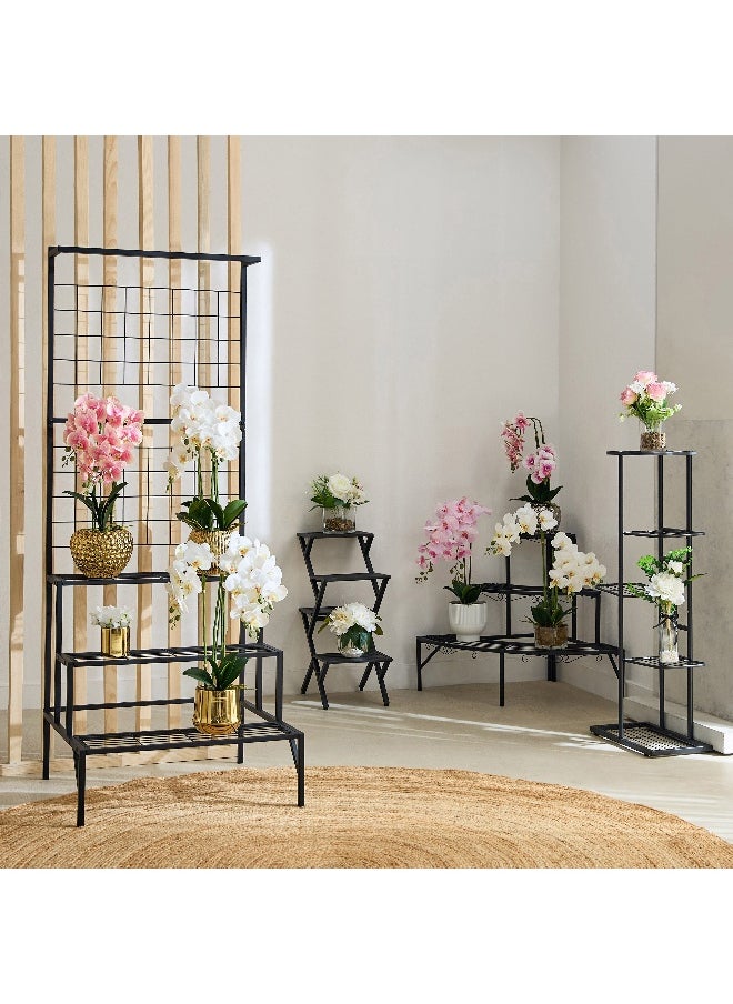 Home Box Areos Orchid Flower Arrangement with Ceramic Pot - 35x35x68 cm  - Image 4