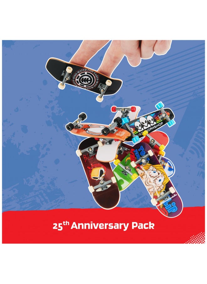 Tech Deck TECH DECK, 25th Anniversary 8-Pack Fingerboards with Exclusive Figure, Collectible and Customizable Mini Skateboards, Kids Toys for Ages 6 and up  - Image 5