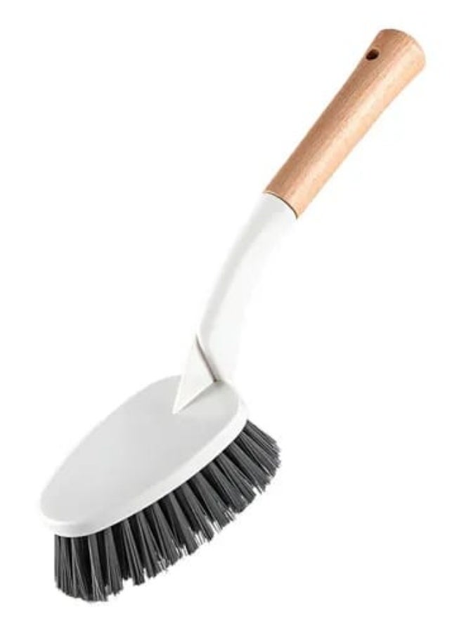 اي زد فرشة تنظيف البقع الصعب، طويلة مع يد خشبية مريحة - Image 1