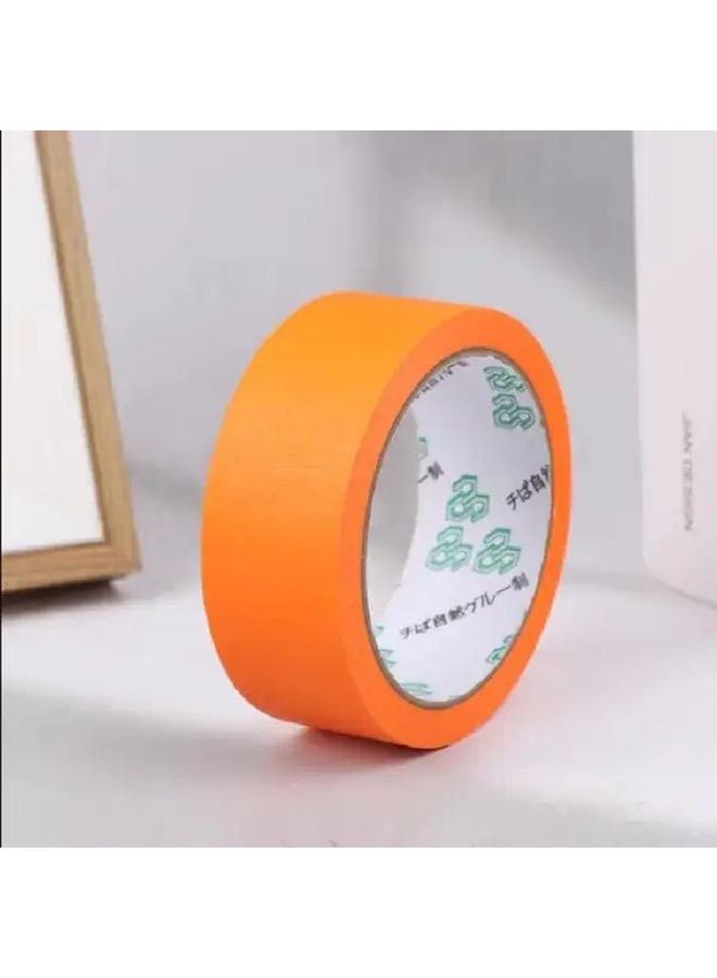 Orange High Adhesive Masking Tape Easy Tear Synthetic Rubber For Car Painting Crafts - Image 1