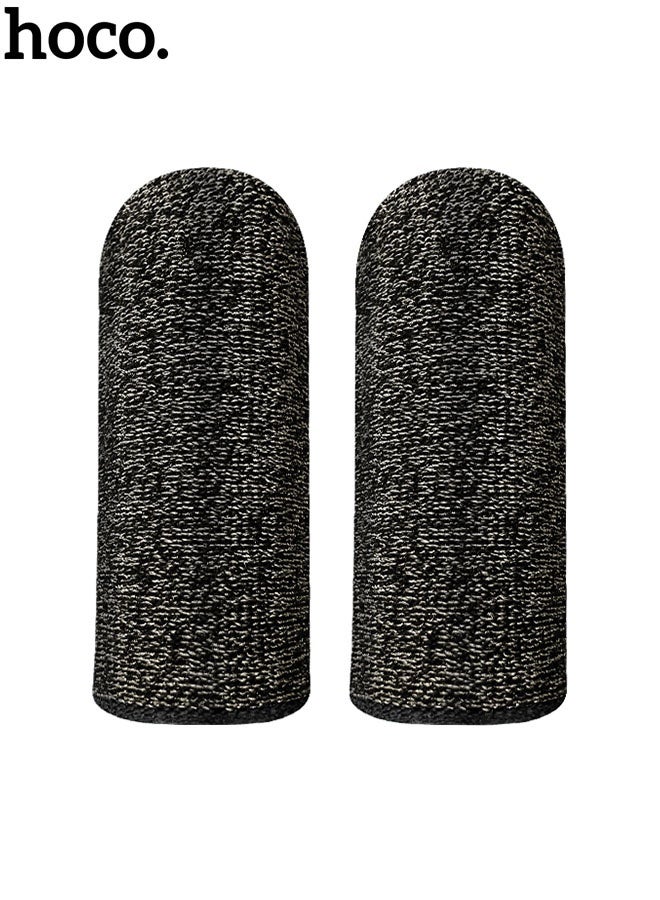 hoco. GM4 Phantom Super Conducting Silver Fiber Screen Finger Sleeves For Mobile Gaming(Black) - Image 1