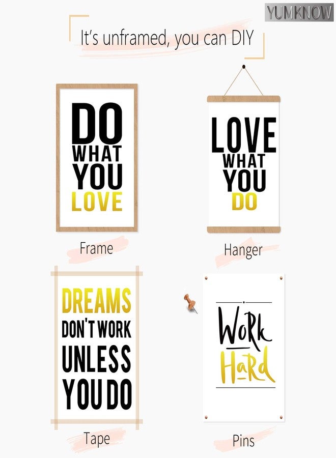YUMKNOW Inspirational Wall Art for Bedroom - Motivational Posters for Office, Unframed Set of 4, 8x10, Positive Quotes for Teen Boy Girls Bedroom Bathroom, Pictures for Living Room Decor, Black Gold - Image 3
