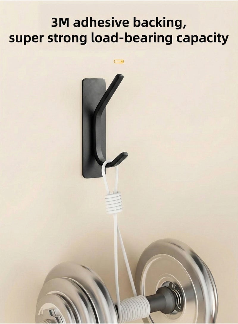 Self Adhesive Hooks 6 Pieces, Brushed Stainless Steel Adhesive Door Hooks, Heavy Duty Wall Hooks for Hanging Towels, Robes, Coats, Keys, Calendars Bathroom Home Kitchen, No Drill Glue Needed - Image 5