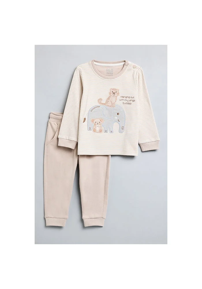 R&b Printed Sweatsuit Set