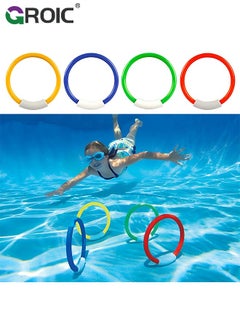 GROIC 22 Piece Diving Playset, Pool Kids Toys, Water Toys, Diving Training Including Diving Rings, Diving Grass, Diving Fish Bones, Underwater Gems  - Image 3