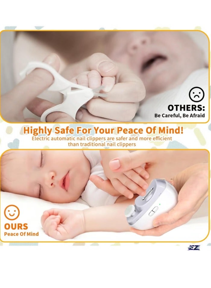 ELTRAZONE مقص أظافر كهربائي | مقصات أظافر قابلة لإعادة الشحن للأطفال والبالغين مع ضوء | مقص أظافر تلقائي مع تخزين | آمن ولطيف للأطفال، والأولاد، والبالغين، وكبار السن - Image 3
