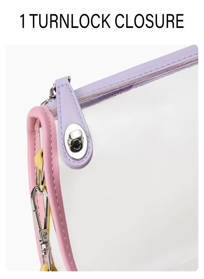 CLUCI Clear Bag for Stadium Events,Clear Bags for Women,Small Crossbody Bag for Concerts Sports Events Festivals, Clear Mixed - Image 5