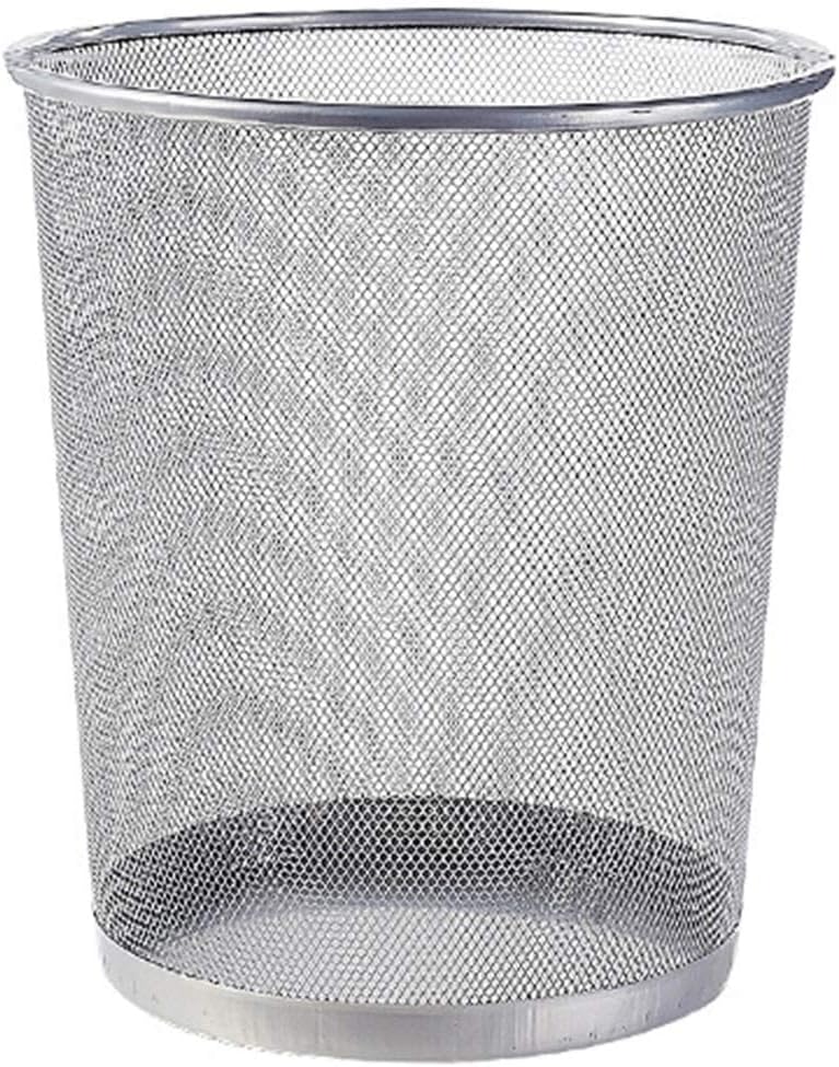 ECVV Waste Basket Trash Can Metal Wire Circular Mesh Bin Lightweight And Stylish Ideal Garbage Trash Can For Home & Office Waste Small Size (Random Color) - Image 1