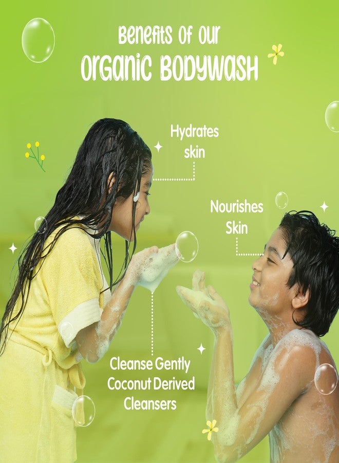 Puddles Organic Bubbly Bodywash For Kids (100 ml) | Tangy Candy - Age 2-12 Years | Cosmos Organic Certified | Turmeric, Milk Protein, Citrus Essential Oils | Tear-Free, pH Balanced, No Sulfate-Paraben - Image 3